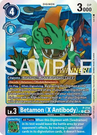 Betamon (X Antibody) (Official Store Tournament 2026 Vol. 1 Winner) (P-214) - Digimon Promotion Cards Foil