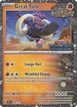 Great Tusk (Cosmo Holo) 096/162 Temporal Forces - Uncommon