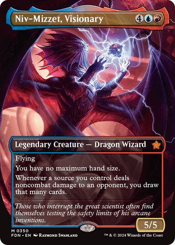 Niv-Mizzet, Visionary (FDN-350)  Foil - Foundations (Borderless)