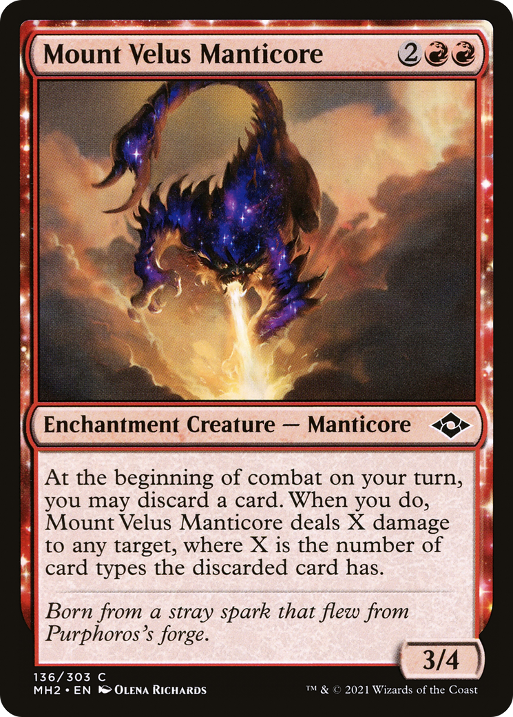 Mount Velus Manticore (MH2-136) - Modern Horizons 2: (enchantment)