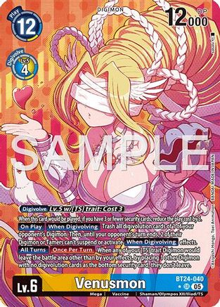 Venusmon (Alternate Art) (BT24-040) - Time Stranger Foil