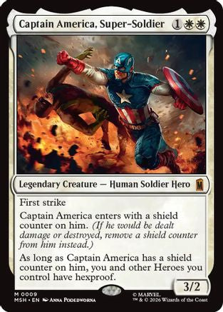 Captain America, Super-Soldier (MSH-009)  Foil - Marvel Super Heroes
