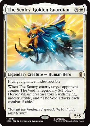 The Sentry, Golden Guardian (MSH-035)  Foil - Marvel Super Heroes