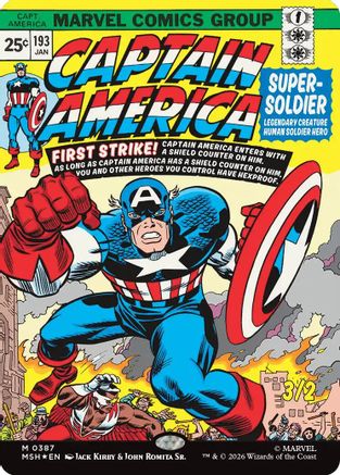 Captain America, Super-Soldier (Borderless) (MSH-387)  Foil - Marvel Super Heroes