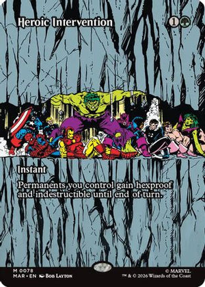 Heroic Intervention (0078) (Borderless) (MAR-078)  Foil - Marvel Universe Eternal-Legal
