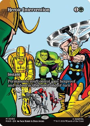 Heroic Intervention (0080) (Borderless) (MAR-080)  - Marvel Universe Eternal-Legal