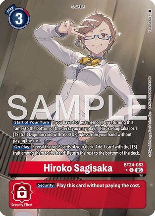 Hiroko Sagisaka (Alternate Art) (BT24-083) - Time Stranger Foil