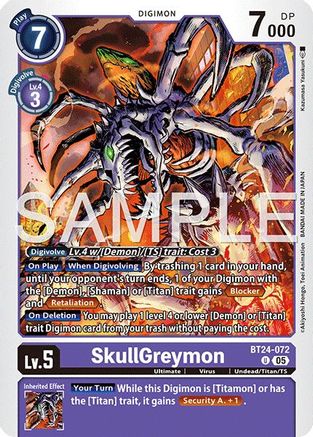 SkullGreymon (BT24-072) - Time Stranger