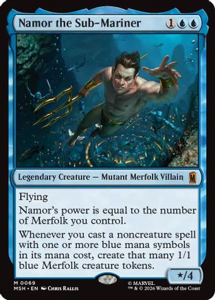 Namor the Sub-Mariner (MSH-069) - Marvel Super Heroes Foil