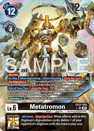 Metatromon (Alternate Art) (EX11-045) - Dawn of Liberator Foil Metatromon (Alternate Art) (EX11-045) - Dawn of Liberator Foil