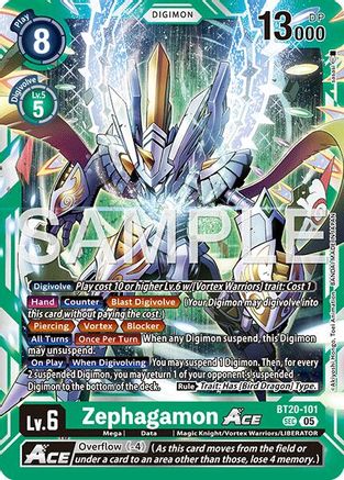 Zephagamon ACE (BT20-101) - Advanced Booster Digimon Generation Foil