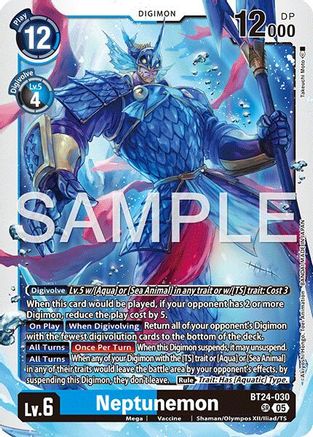 Neptunemon (BT24-030) - Time Stranger Foil