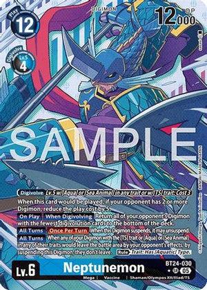 Neptunemon (Alternate Art) (BT24-030) - Time Stranger Foil
