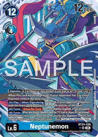 Neptunemon (Alternate Art) (BT24-030) - Time Stranger Foil
