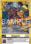 Greymon (Gold Border) (BT17-102) - Advanced Booster Digimon Generation Foil