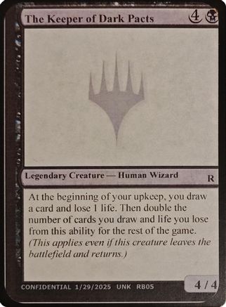 The Keeper of Dark Pacts (-)  - Un-Known Event Playtest Cards