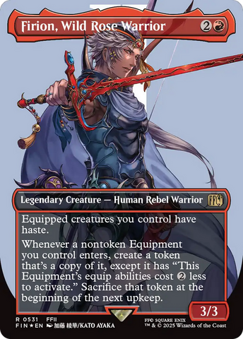 Firion, Wild Rose Warrior (Borderless) (Surge Foil) (FIN-531)  Foil - FINAL FANTASY