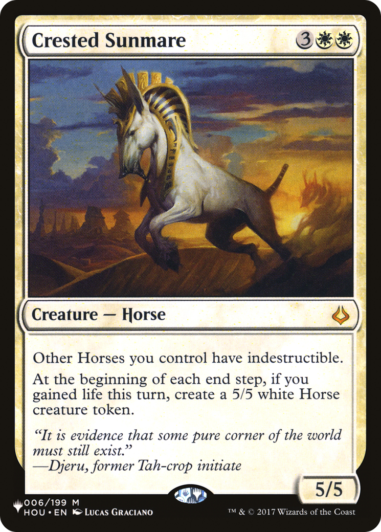 Crested Sunmare (LIST-006/199)  - The List