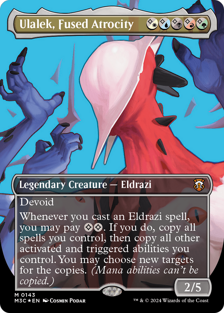 Ulalek, Fused Atrocity (Borderless) (Ripple Foil) (M3C-143)  Foil - Modern Horizons 3 Commander