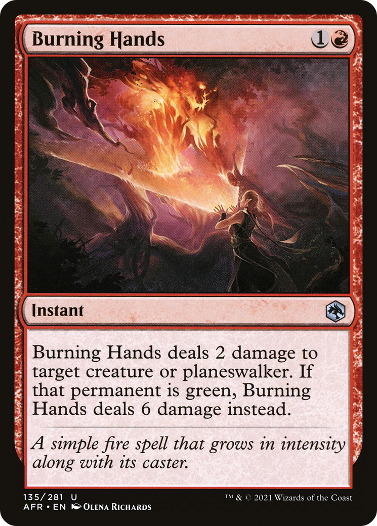 Burning Hands (AFR-135)  Foil - Adventures in the Forgotten Realms