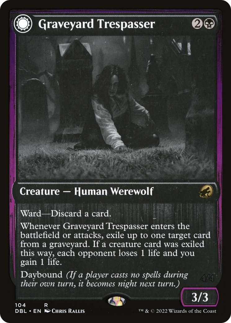 Graveyard Trespasser (DBL-104)  - Innistrad: Double Feature: (Double Faced Transform)