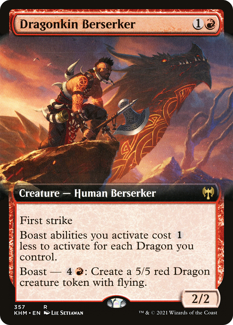 Dragonkin Berserker (Extended Art) (KHM-357)  Foil - Kaldheim