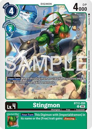 Stingmon (BT12-050) - Advanced Booster Digimon Generation