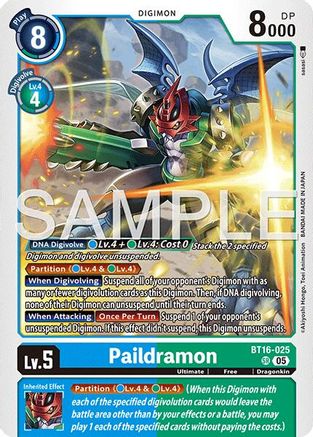 Paildramon (BT16-025) - Advanced Booster Digimon Generation Foil