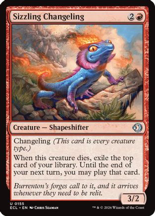 Sizzling Changeling (ECL-155)  - Lorwyn Eclipsed