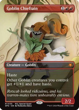 Goblin Chieftain (Borderless) (SPG-135)  Foil - Special Guests