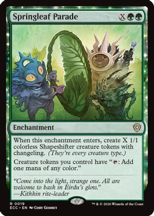 Springleaf Parade (ECC-019)  - Commander: Lorwyn Eclipsed