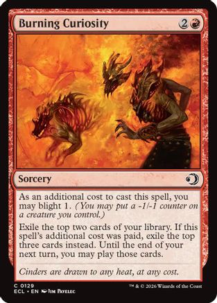 Burning Curiosity (ECL-129)  Foil - Lorwyn Eclipsed