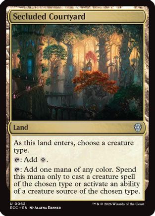 Secluded Courtyard (ECC-062)  - Commander: Lorwyn Eclipsed