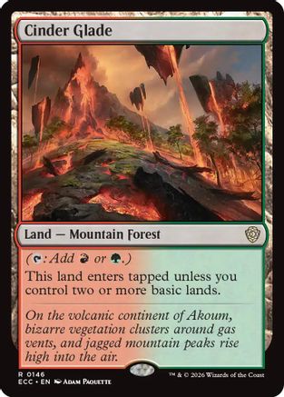 Cinder Glade (ECC-146)  - Commander: Lorwyn Eclipsed