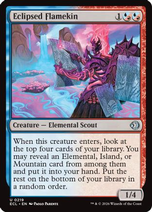 Eclipsed Flamekin (ECL-219)  Foil - Lorwyn Eclipsed