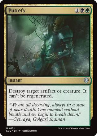 Putrefy (ECC-131)  - Commander: Lorwyn Eclipsed