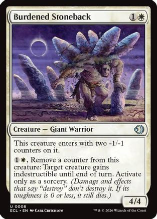 Burdened Stoneback (ECL-008)  Foil - Lorwyn Eclipsed
