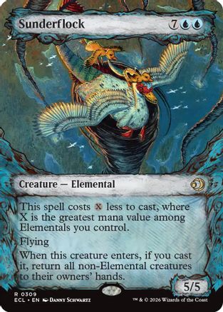 Sunderflock (Showcase) (ECL-309)  Foil - Lorwyn Eclipsed