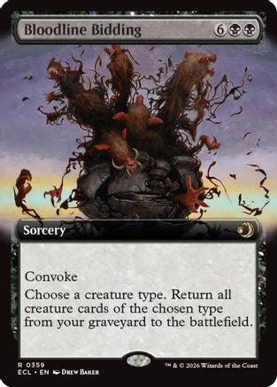 Bloodline Bidding (Extended Art) (ECL-359)  Foil - Lorwyn Eclipsed