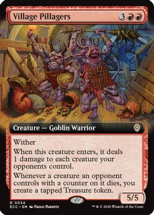 Village Pillagers (Extended Art) (ECC-034)  - Commander: Lorwyn Eclipsed