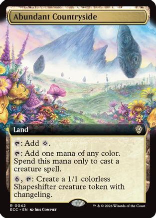 Abundant Countryside (Extended Art) (ECC-042)  - Commander: Lorwyn Eclipsed