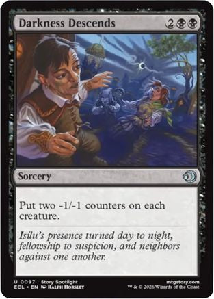 Darkness Descends (ECL-097)  Foil - Lorwyn Eclipsed