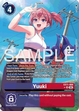 sexiest digimon cards Yuuki (Alternate Art) (EX11-069)