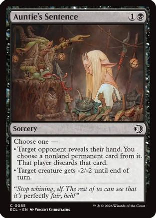Auntie's Sentence (ECL-085)  Foil - Lorwyn Eclipsed