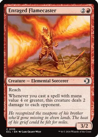 Enraged Flamecaster (ECL-135)  - Lorwyn Eclipsed