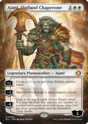 Ajani, Outland Chaperone (Borderless) (ECL-284)  - Lorwyn Eclipsed