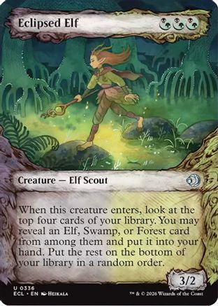 Eclipsed Elf (Showcase) (ECL-336)  - Lorwyn Eclipsed
