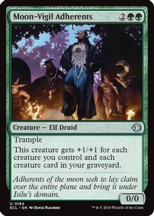 Moon-Vigil Adherents (ECL-184)  Foil - Lorwyn Eclipsed