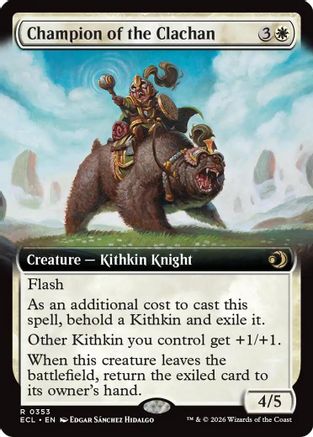 Champion of the Clachan (Extended Art) (ECL-353)  Foil - Lorwyn Eclipsed