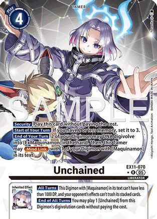 Unchained (Alternate Art) (EX11-070) - Dawn of Liberator Foil